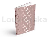 Záznamní kniha A4 200l linka Růžová geometrie