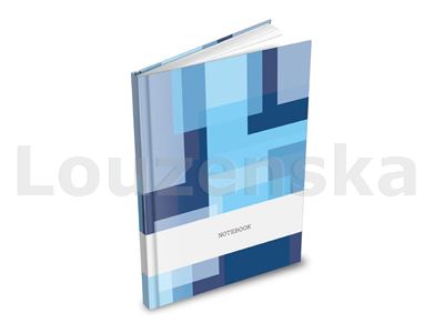 Záznamní kniha A4 100l čtvereček modro-bílá MFP