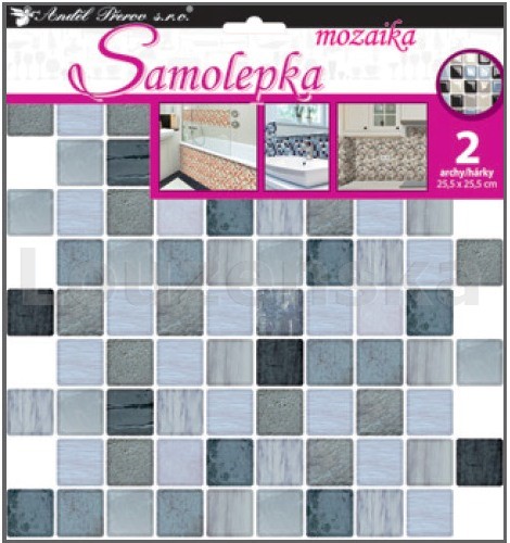 Samolepka Mozaika 10202 plast. imit.obkladů 25,5x25,5cm/2 archy