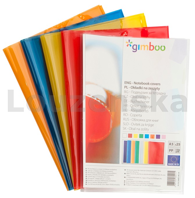 Obal na sešit A5 silný (150µm) lesklý oranžový