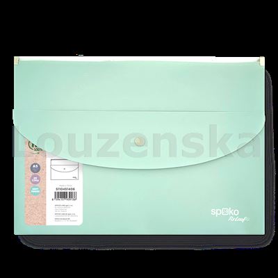 Obálka se zipem+druk A5 Releaf zelené SPOKO