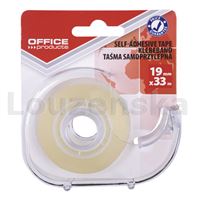 Lepící páska 19mmx33m transp.+odvíječ OFFICE PRODUCTS
