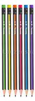 Tužka s gumou tříhranná Stripes mix barev COLORINO