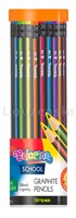 Tužka s gumou tříhranná Stripes mix barev COLORINO