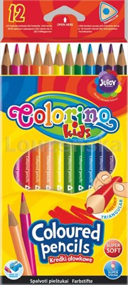 Pastelky tříhranné sada/12barev COLORINO