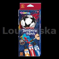 Temperové barvy 12ml sada/12barev Football COLORINO