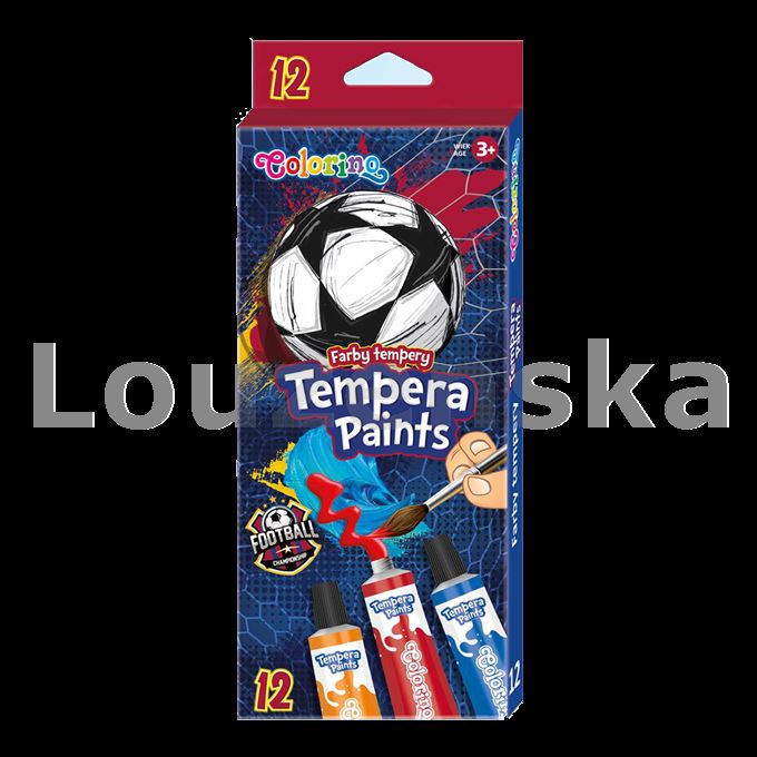 Temperové barvy 12ml sada/12barev Football COLORINO