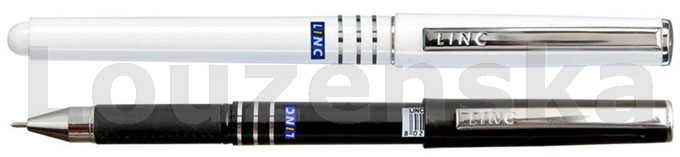 Kul.pero Axo 0,1mm s víčkem bílo-černé LINC
