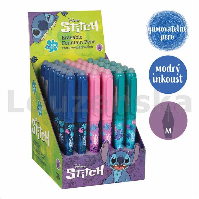 Plnící pero gumovat. Stitch