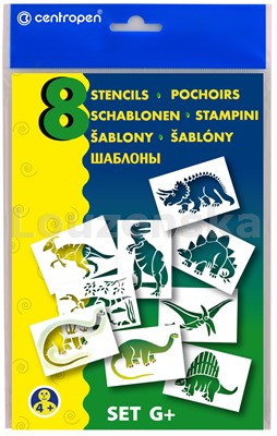 Šablona k fouk.fixům 9996/sada G+ Dinosauři CENTROPEN