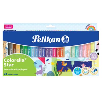 Popisovače Colorella sada/24ks + šablona PELIKAN