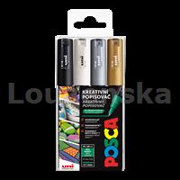 Sada akryl.popis./4barvy Posca PC-1M 