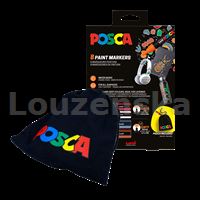Sada akryl.popis./8barev Posca PC-3m+5M+sáček Posca