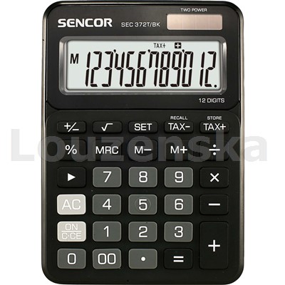 Kalkulačka SEC 372T/BK černá SENCOR