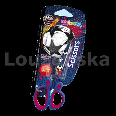 Nůžky 12,5cm kul. hrot Football COLORINO