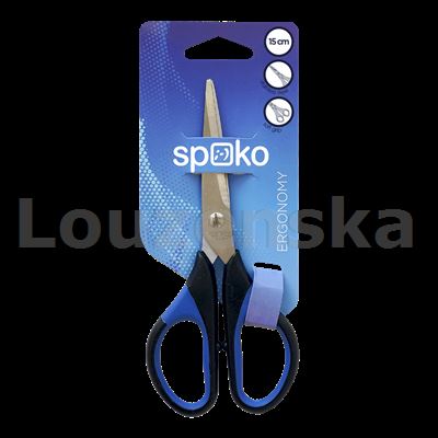 Nůžky 15cm špičaté černo-modré SPOKO