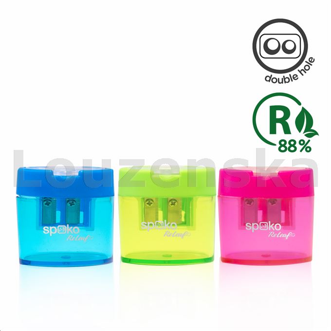 Ořezávátko plast Buddy duo se zásobníkem SPOKO