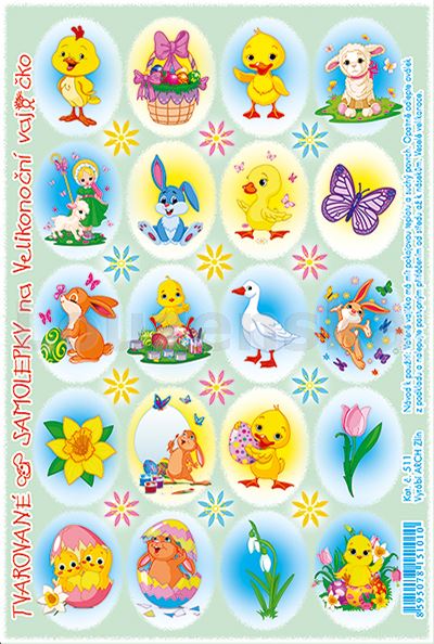 Samolepky velikonoční tvar. 518