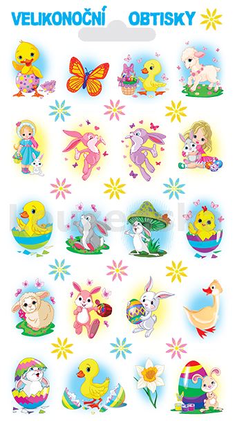 Obtisky vodové s glitrem č. 554