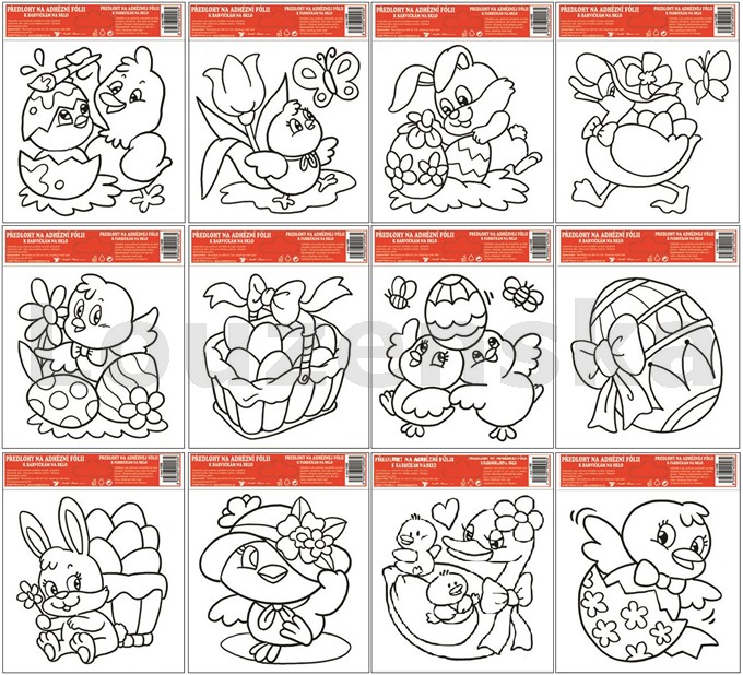Šablony s vyvýš. konturou velikonoční 1468