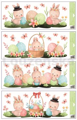 Okenní dekor 22,5x60cm 6915 Velik.pruh s glitry