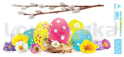 Okenní dekor velik. 35x16cm 5736 Vajíčka