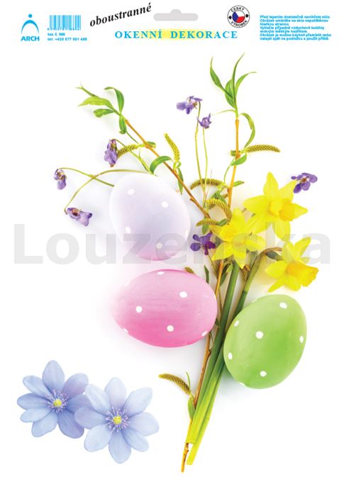 Okenní dekor velik. 33x24cm 588 Vajíčka