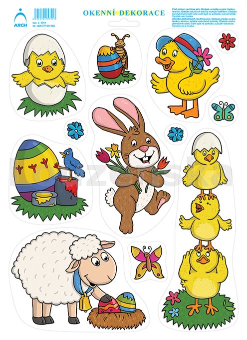 Okenní dekor velik. 33x24cm 5761