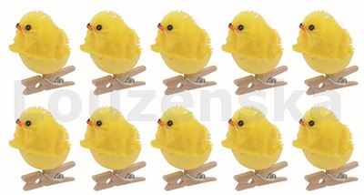 Kuřata žlutá na kolíčku/10ks 17183