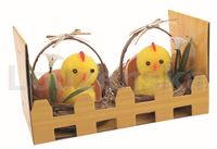 Kuřátka se skořápkou v košíčku a ohrádce 17179