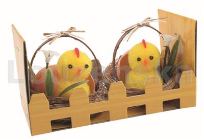 Kuřátka se skořápkou v košíčku a ohrádce 17179