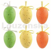 Vejce plast/6ks 6cm 9314 Kropenatá mix barev