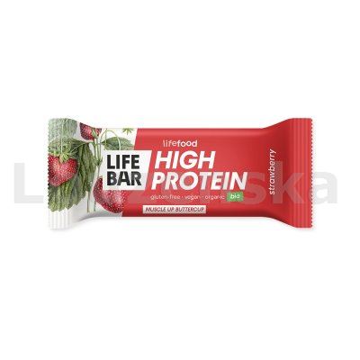 Lifebar Protein tyčinka jahodová BIO 40g LIFEFOOD