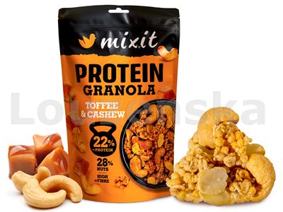 Proteinová granola z pece Toffee a kešu 350g MIXIT