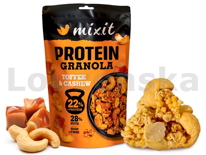 Proteinová granola z pece Toffee a kešu 350g MIXIT