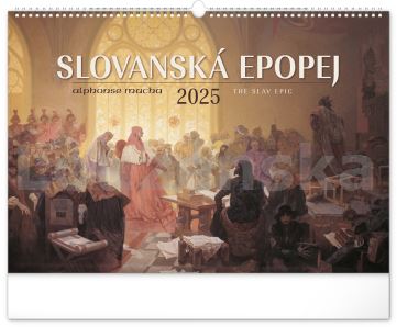 Kal. Slovanská epopej - Alfons Mucha nástěnný PRESCO 2025