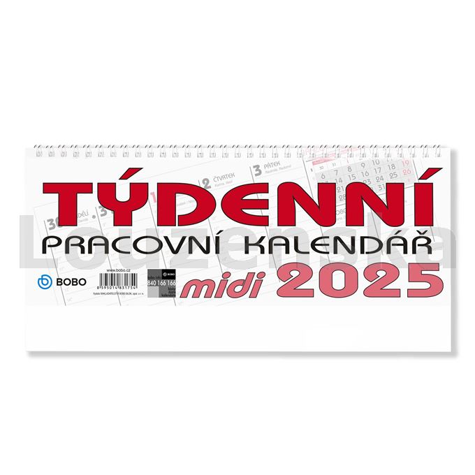 Kal. Pracovní midi stolní BOBO 2025