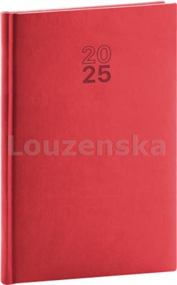 Diář týdenní A5 Aprint červený PRESCO 2025