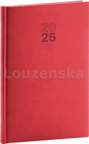 Diář týdenní A5 Aprint červený PRESCO 2025