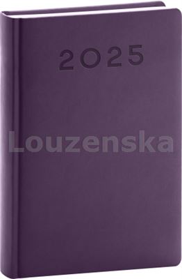 Diář denní A5 Aprint Neo fialový PRESCO 2025