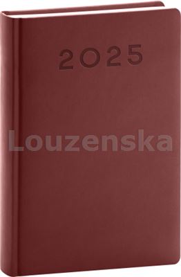 Diář denní A5 Aprint Neo vínový PRESCO 2025