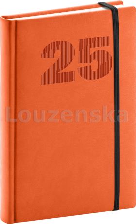 Diář denní A5 Vivella Top oranžový PRESCO 2025