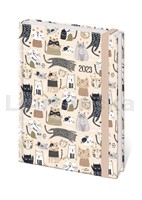 Diá Lyra týdenní A6 s gum. Cat L443 STIL 2023