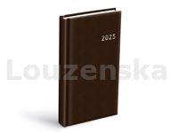 Diář 9x17cm D802/PVC denní tm.hnědý MFP 2025